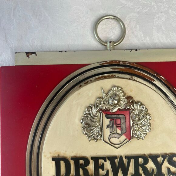 VTG Drewry's Hanging Beer Sign "The American Beer with a German Accent" - Picture 3 of 9